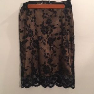 Black lace skirt